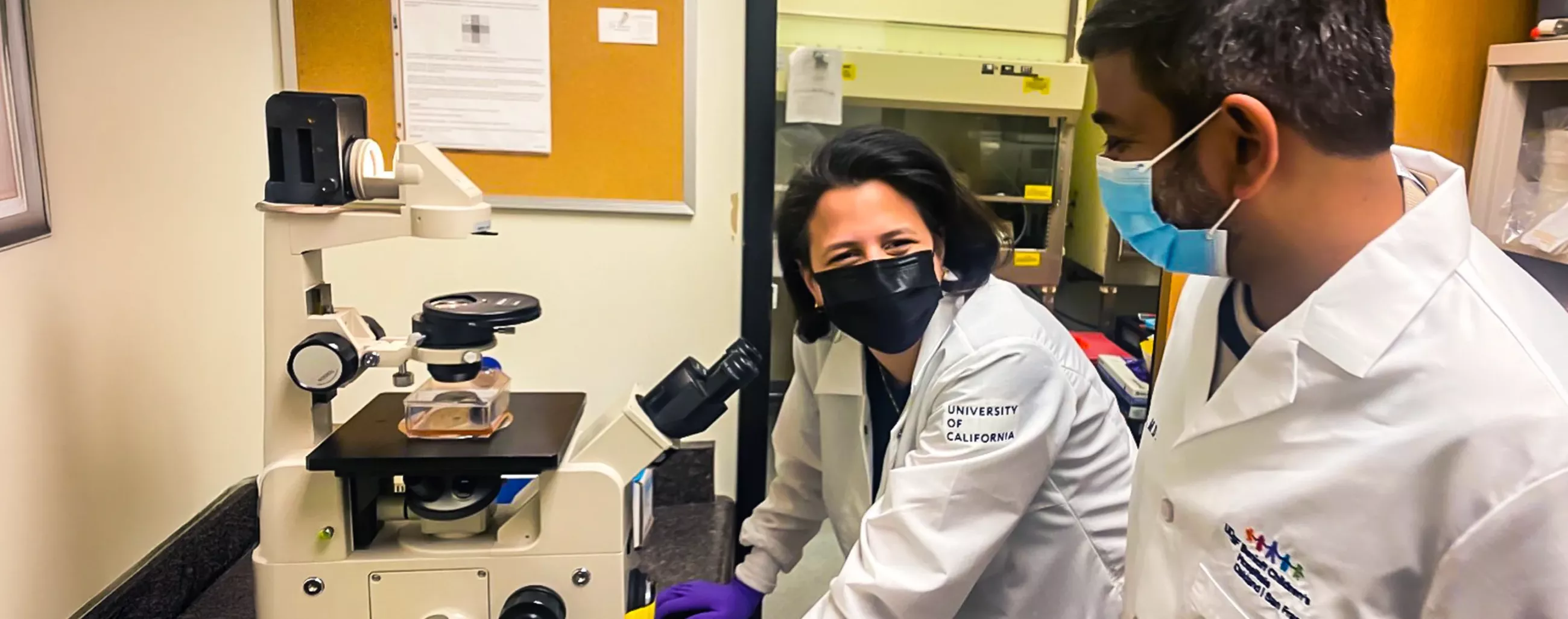 Senior resident Sarah Mohamedaly, MD and her mentor, pediatric surgeon Amar Nijagal, MD study how immune cells regulate the development and repair of fetal organs, research that may facilitate organ repair and recovery from injury